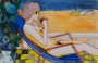 Nude girl on deckchair 3